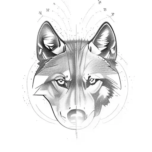 A Sleek Bmw Car With A Wolf Silhouette In The Background