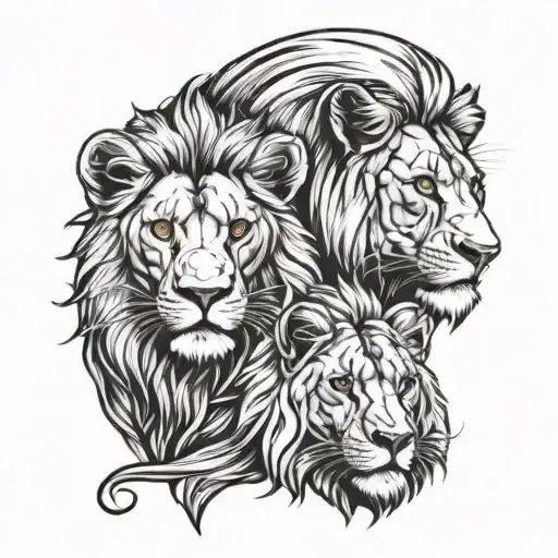 Lioness And Male Lion