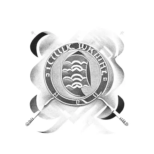 Club Brugge Football Logo With A Ship Sailing Through It