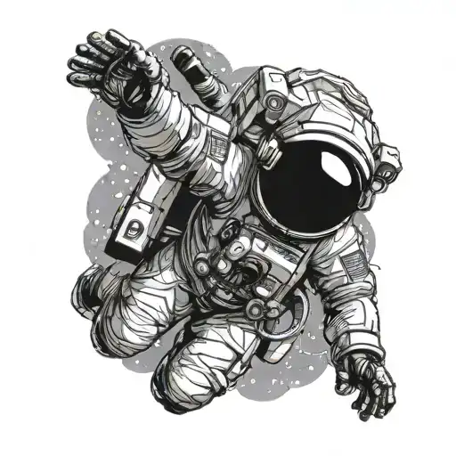 Astronaut Floating In Space