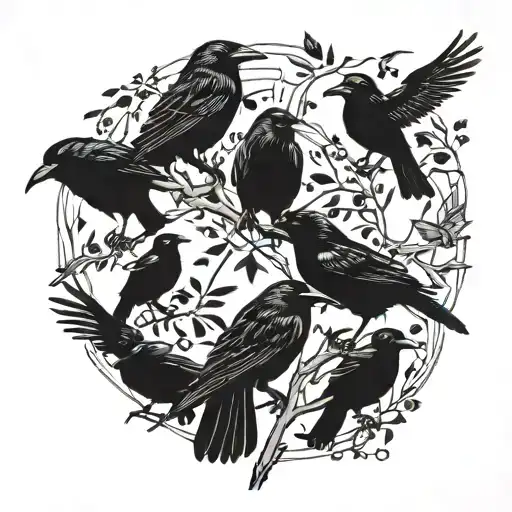 Crows All Different Sizes