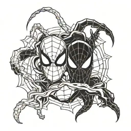 A Tactical Spider-man And Venom Crossover Design