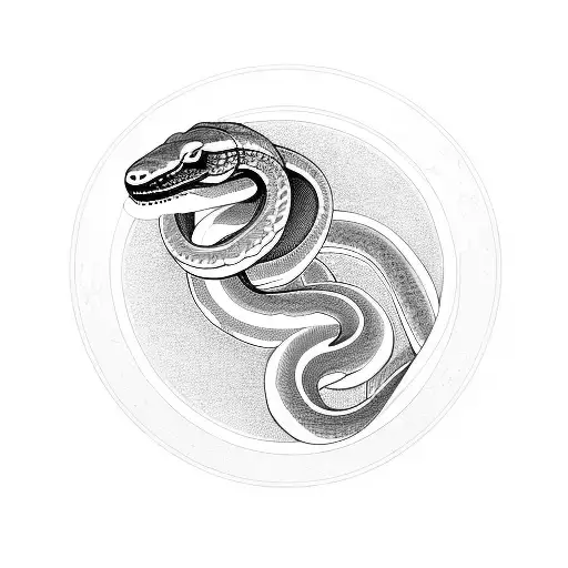 A Snake Around The Moon