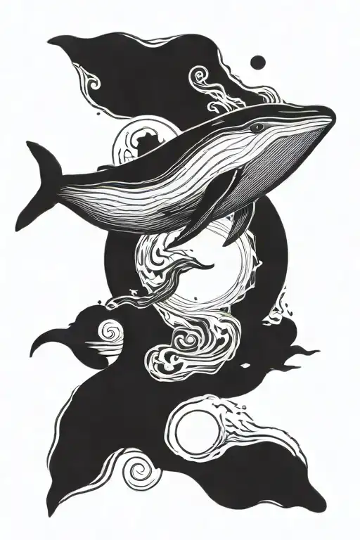 Whale And Moon