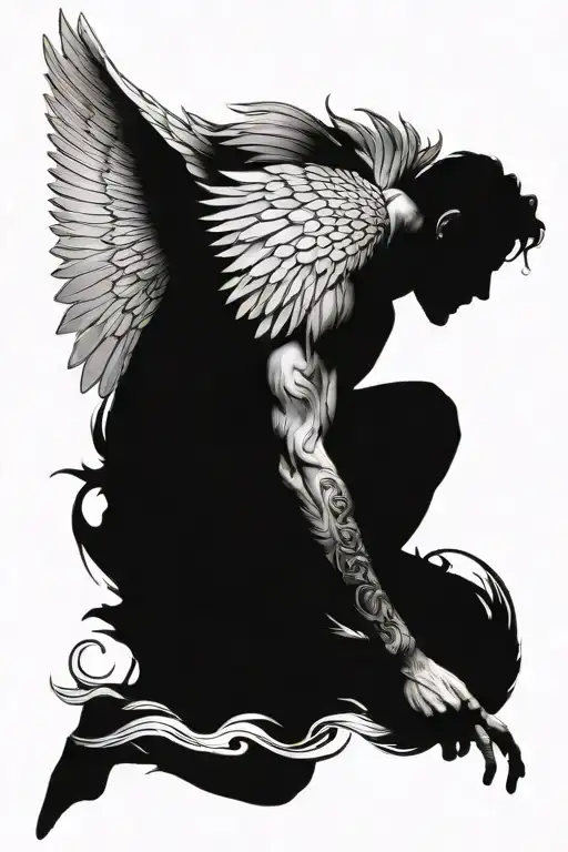 A Good Plain Physique Rising Angel Men Forearm