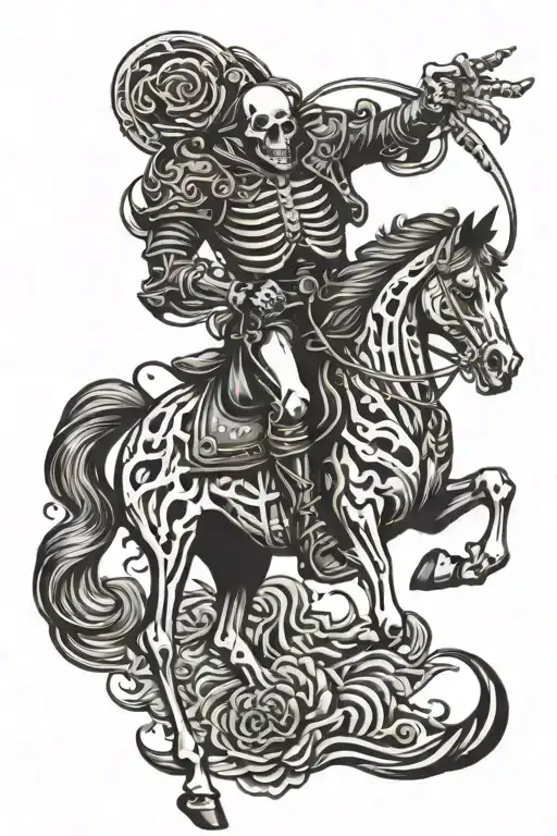 Skeleton Riding A Horse
