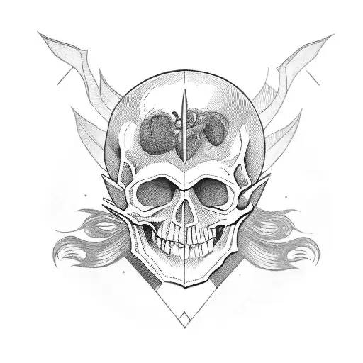 Brand Of Sacrifice From Berserk With A Skull Dark Style