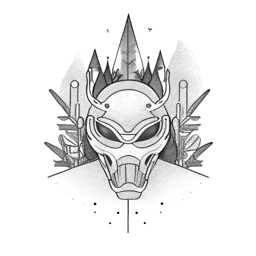 A Vintage Motorcycle Surrounded By A Dense Forest