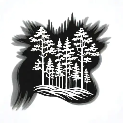 Pine Forest Motion Blurred