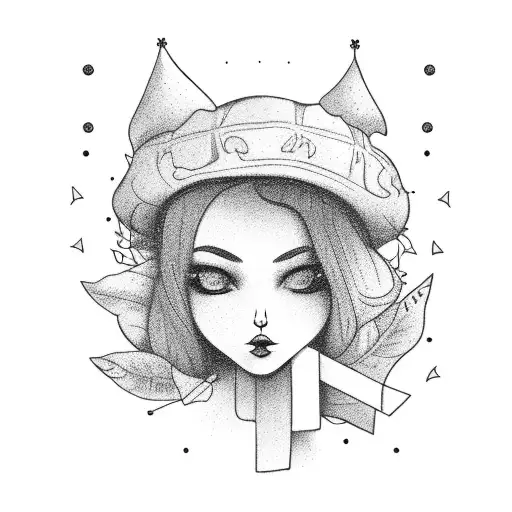 Cute Girl Under Tree