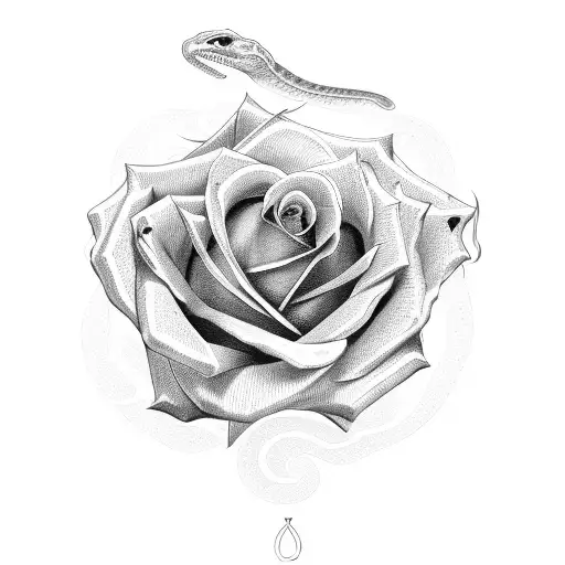 Rose With Snake