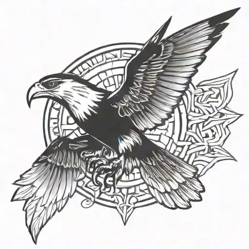 Soaring Eagle And Thunderbird