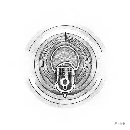 A Guitar Pick With Soundwaves Radiating From It