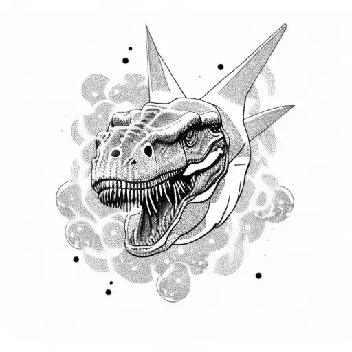 Astronaut Riding A T-rex