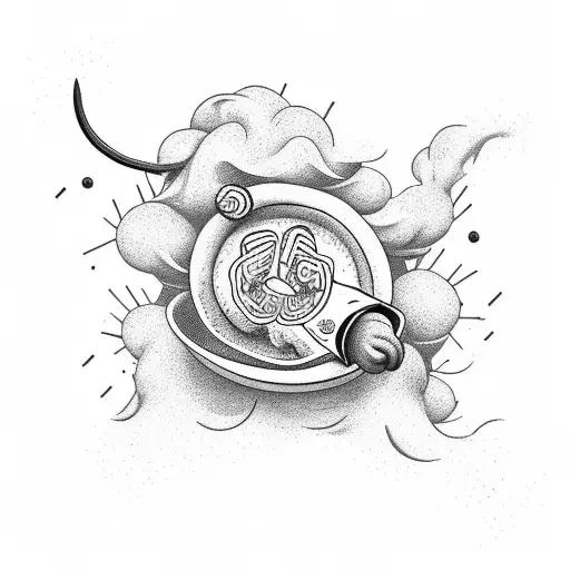 A Playful And Whimsical Pepper Surrounded By A Swirling Cloud Of Smoke