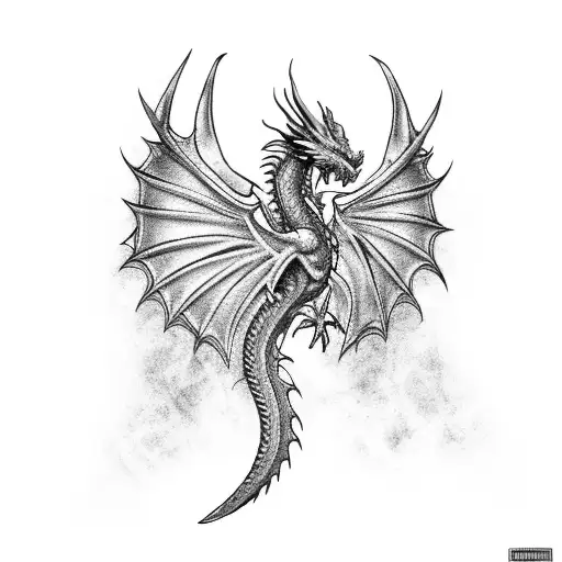 Dragon Wings Down The Back