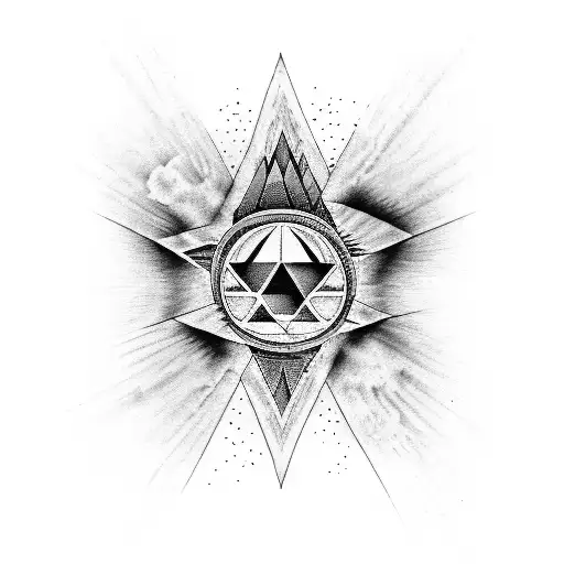 A Psychedelic Tattoo With Pink Floyd Lyrics Incorporated