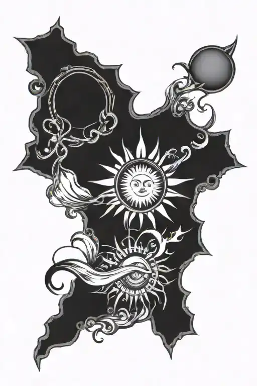 Sun Tattoo Featuring