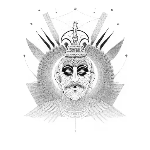 Meditation Sitting Man Made From Birds With Birds Flying Out Of The Crown Chakra