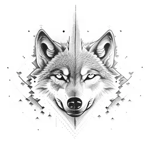 A Divided Brain With A Sinister Wolf On One Side And A Benevolent Wolf On The Other