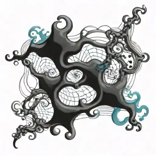 Abstract Smoke Swirls Intertwining With A Fentanyl Molecule