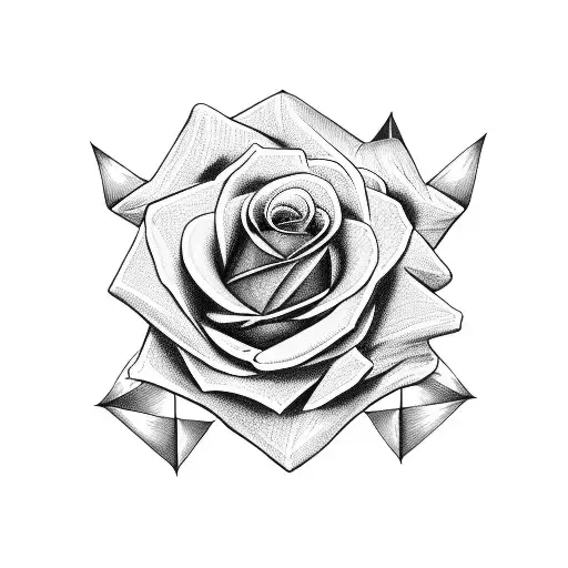 A Rose Intertwined With A Skull