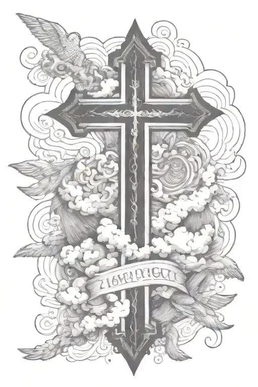 Bible Verse Quote With Clouds