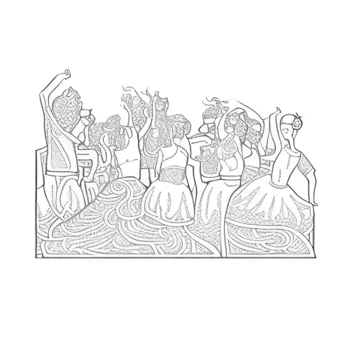 A Group Of People Dancing