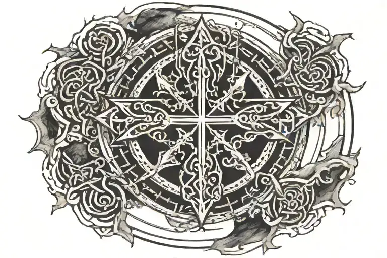 Cross Of Svarog In The Solar Circle