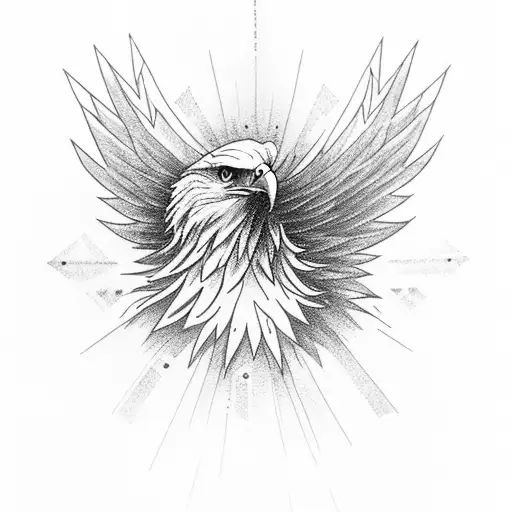 A Majestic Eagle Soaring Through A Starry Night Sky