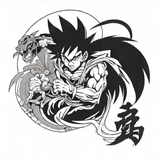 Combine Elements From Final Fantasy And Dragon Ball Z Into A Unique Fusion Character Design