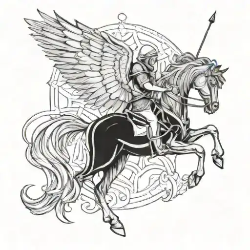 The Symbol Of The Month Of Azar Is A Half-horse Winged Archer