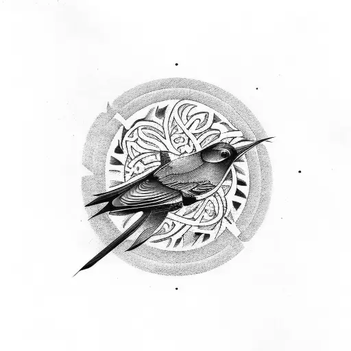 Old School Tattoo Style Bird