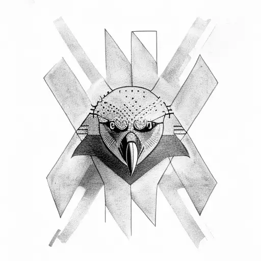 The Face Of A Crow Inside A Triangle