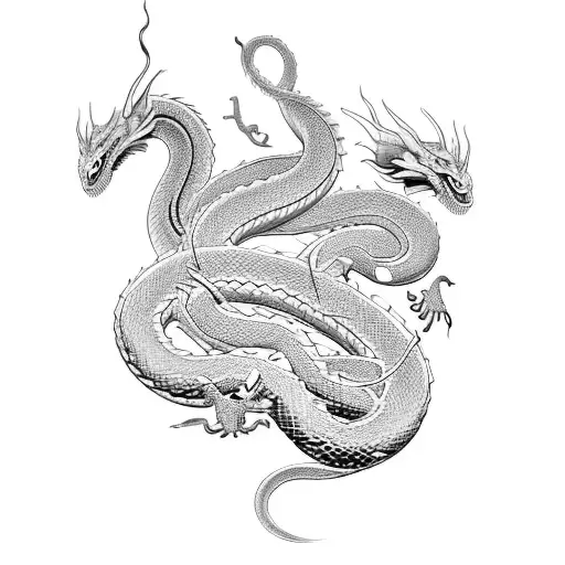 Snake And Dragon