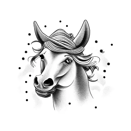 Gaucho Riding A Wild Horse Through A Field Of Flowers