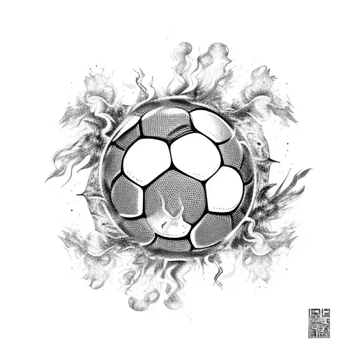 Soccer Ball Engulfed In Flames