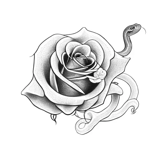 Snake With Roses
