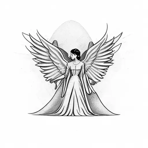 An Angel Descending Towards A Ww1 Soldier