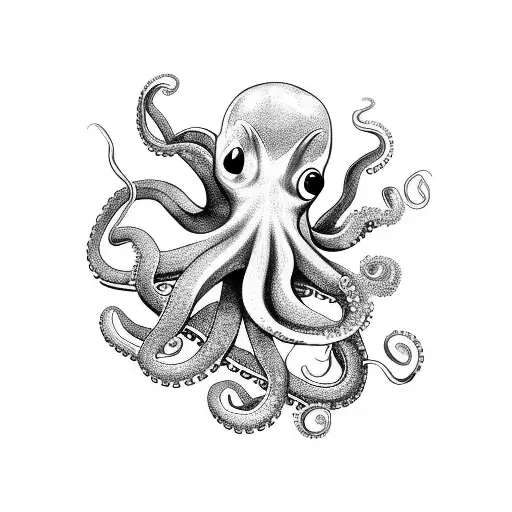 Octopus With Lightning Flash