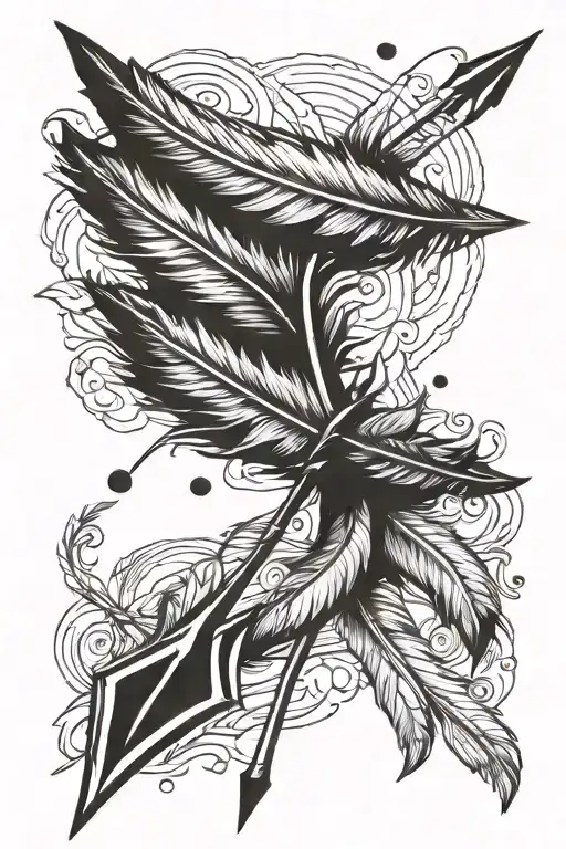 Hunting Arrow With Feather