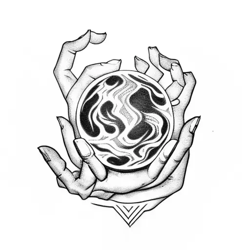 Shive The Destroyer Holding A Melting Planet In Its Hand