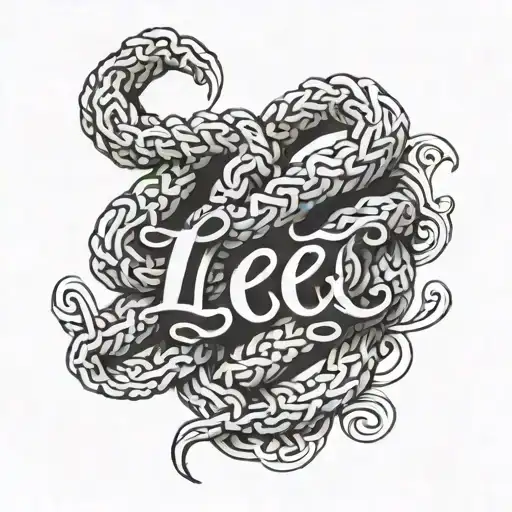 The Word 'Lee' Written Underneath An Image Of A Knot
