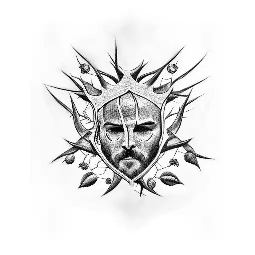 Crown Of Thorns And Olive Branch