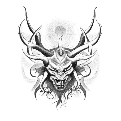 Demon With Horns Like A Branch