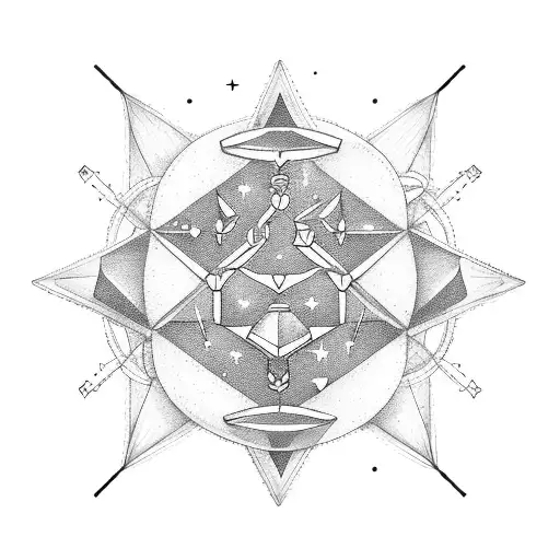 Constellation Of Libra With A Single Continuous Line