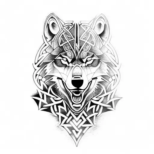 Geometric Viking Wolf Armor