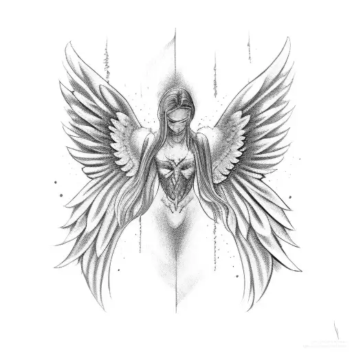 Angel Spreading Wings