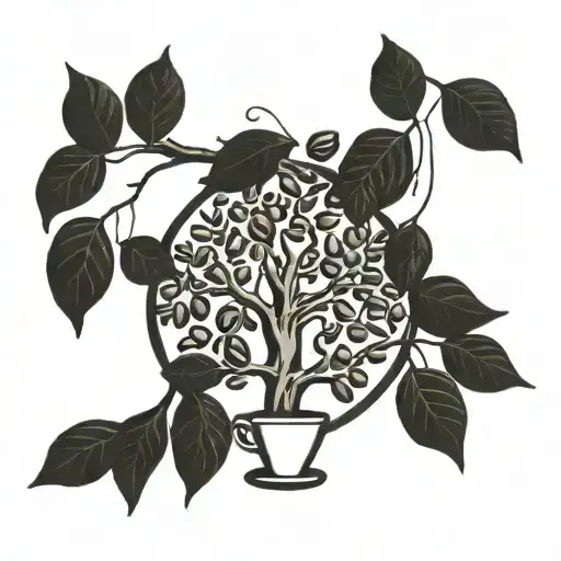 A Family Tree With Coffee Beans As Leaves
