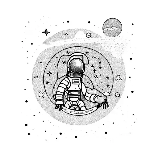 Astronaut Floating In A Sea Of Stars